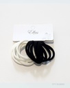 COLAS LYCRA BLANCO Y NEGRO SET DE 12 (6 CM)