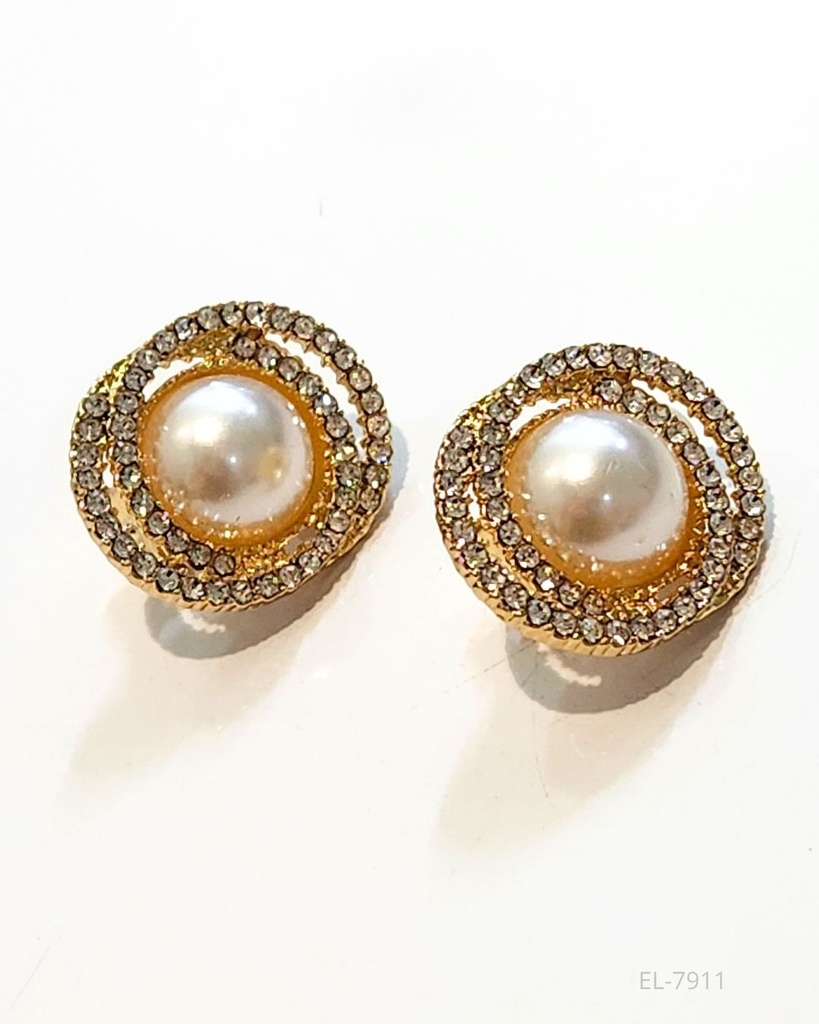 ZARCILLOS A PRESION STRAS PERLA