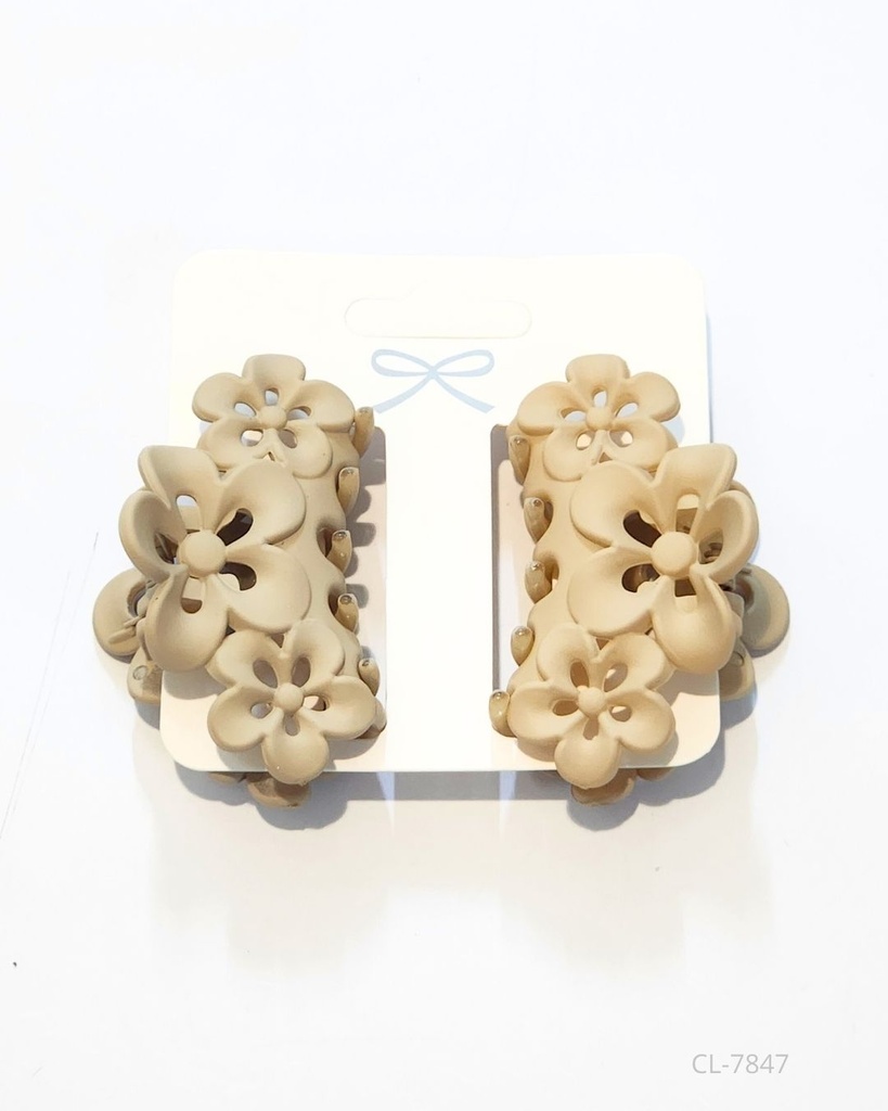 GANCHETAS ACRILICAS MATE FLOR SET DE 2