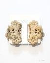 GANCHETAS ACRILICAS MATE FLOR SET DE 2