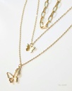 COLLARES CADENAS SET DE 3 MARIPOSA
