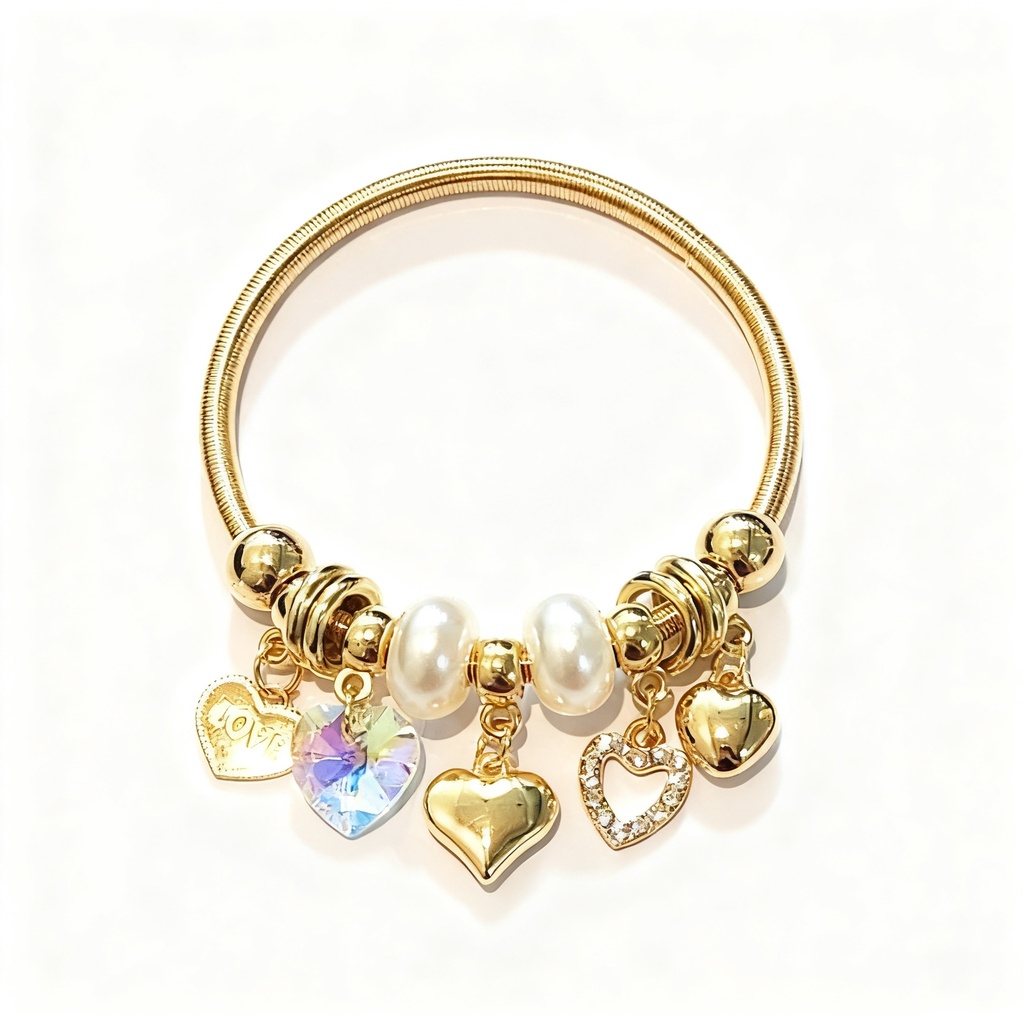 PULSERAS PANDORA CORAZON PERLA