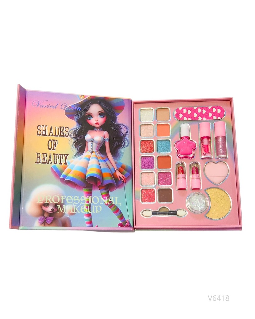 MAQUILLAJE MUÑECA SHADES OF BEAUTY SET PARA NIÑAS (V6418)