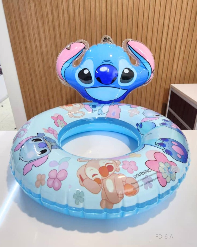 SALVAVIDAS FLOTADORES STITCH CON FIGURA (70 CM)