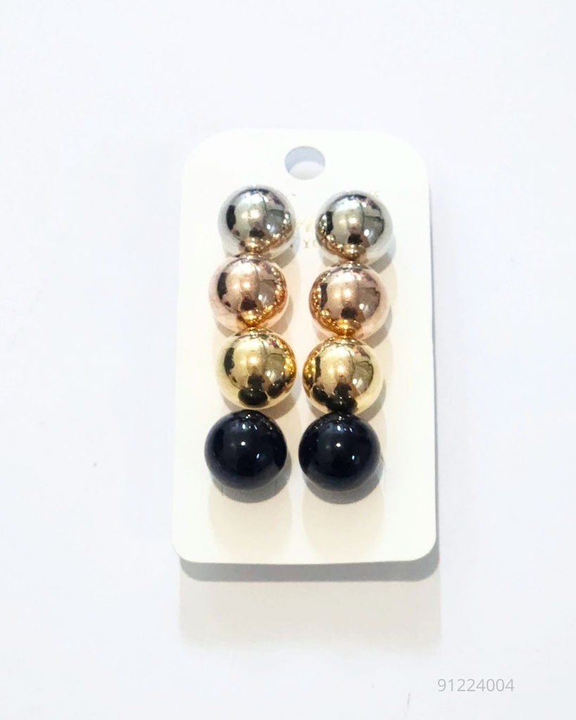 ZARCILLOS PERLAS SET DE 4 (1.6CM)