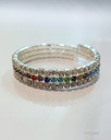 PULSERAS STRASS PLATEADA
