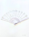 ABANICOS BLANCO CON PLATEADO