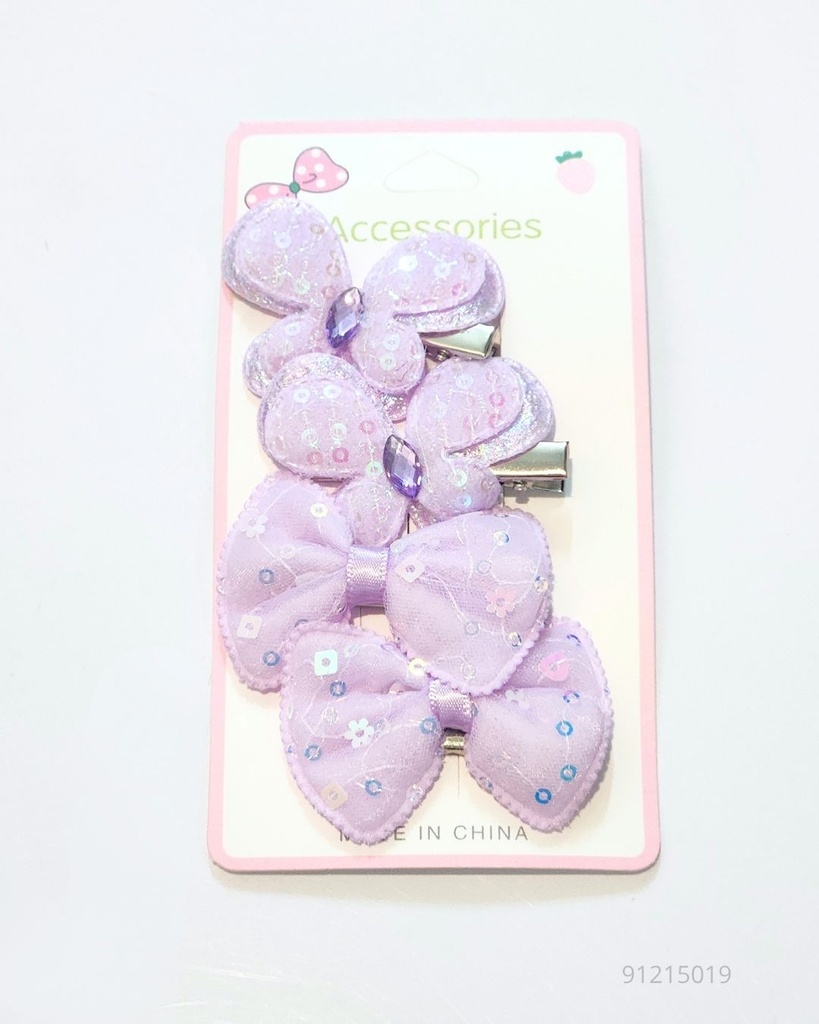 GANCHOS LAZO MARIPOSA SET DE 4