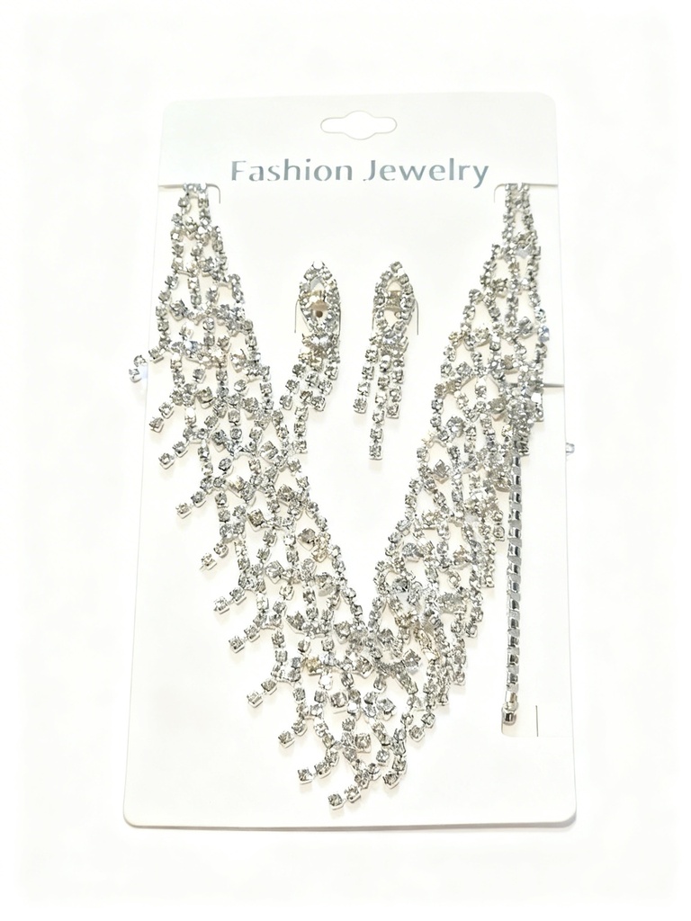 COLLARES FINO STRASS (NKL-5204S)