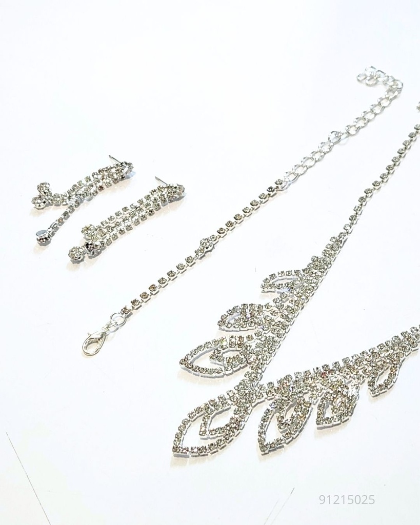 COLLARES FINO STRASS (NKL-6447S)