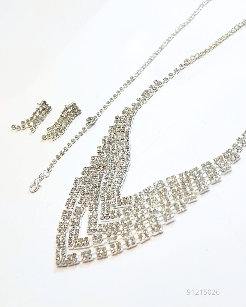 COLLARES FINO STRASS (NKL-5200S)