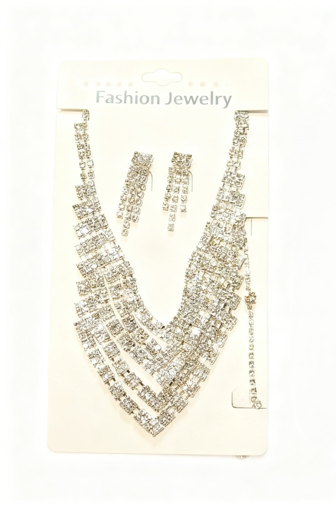COLLARES FINO STRASS (NKL-5200S)