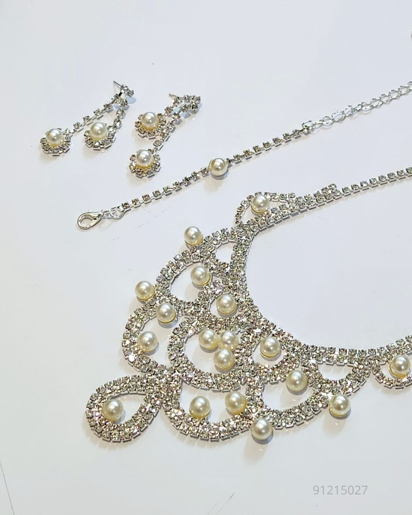 COLLARES FINO PERLA STRASS (NKL-5901S)