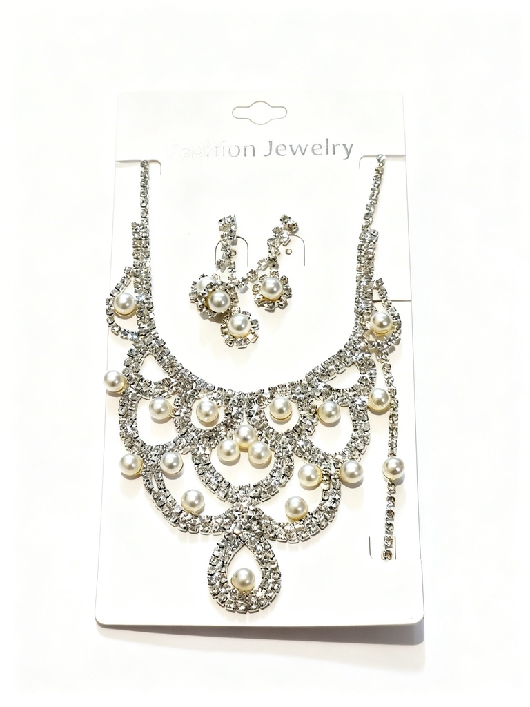 COLLARES FINO PERLA STRASS (NKL-5901S)