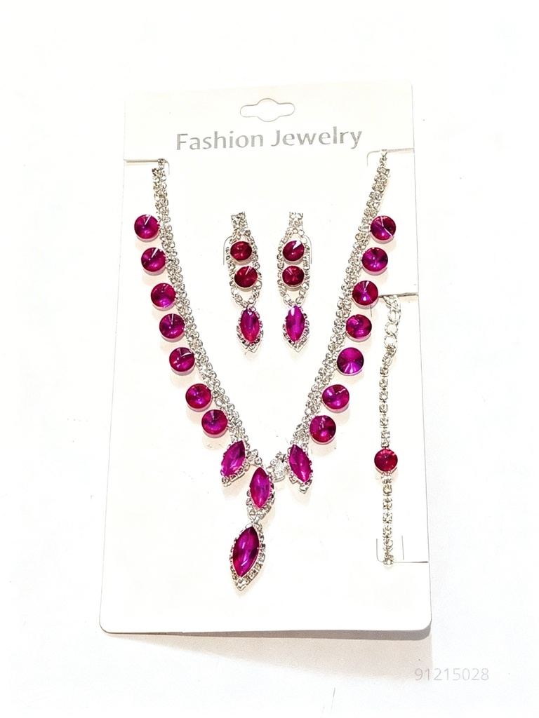 COLLARES FINO STRASS COLORES (NKL-6442S)