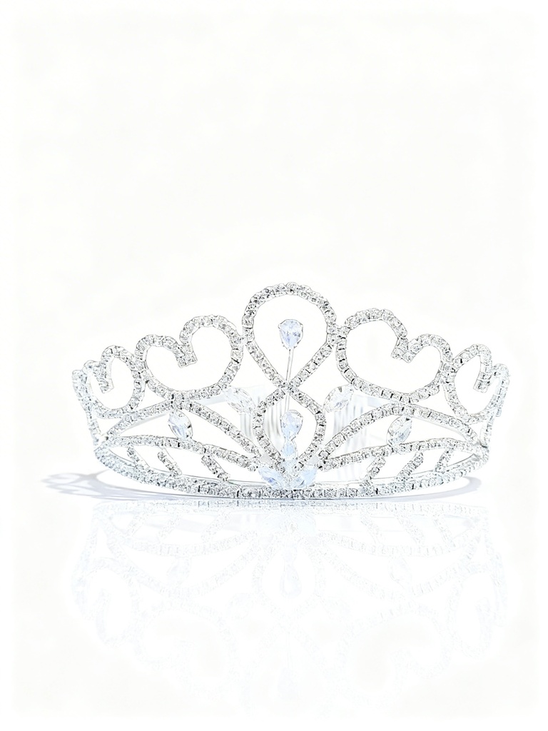 TIARAS CORONAS PLATEADA (HHL-6693S)