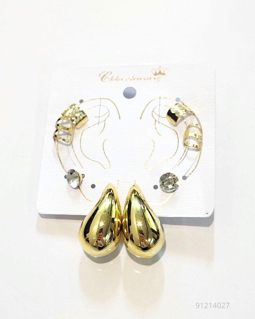 ZARCILLOS TOPITOS GOTAS SET DE 4