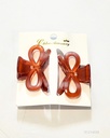 GANCHETAS ACRILICAS LAZO PASTEL SET DE 2