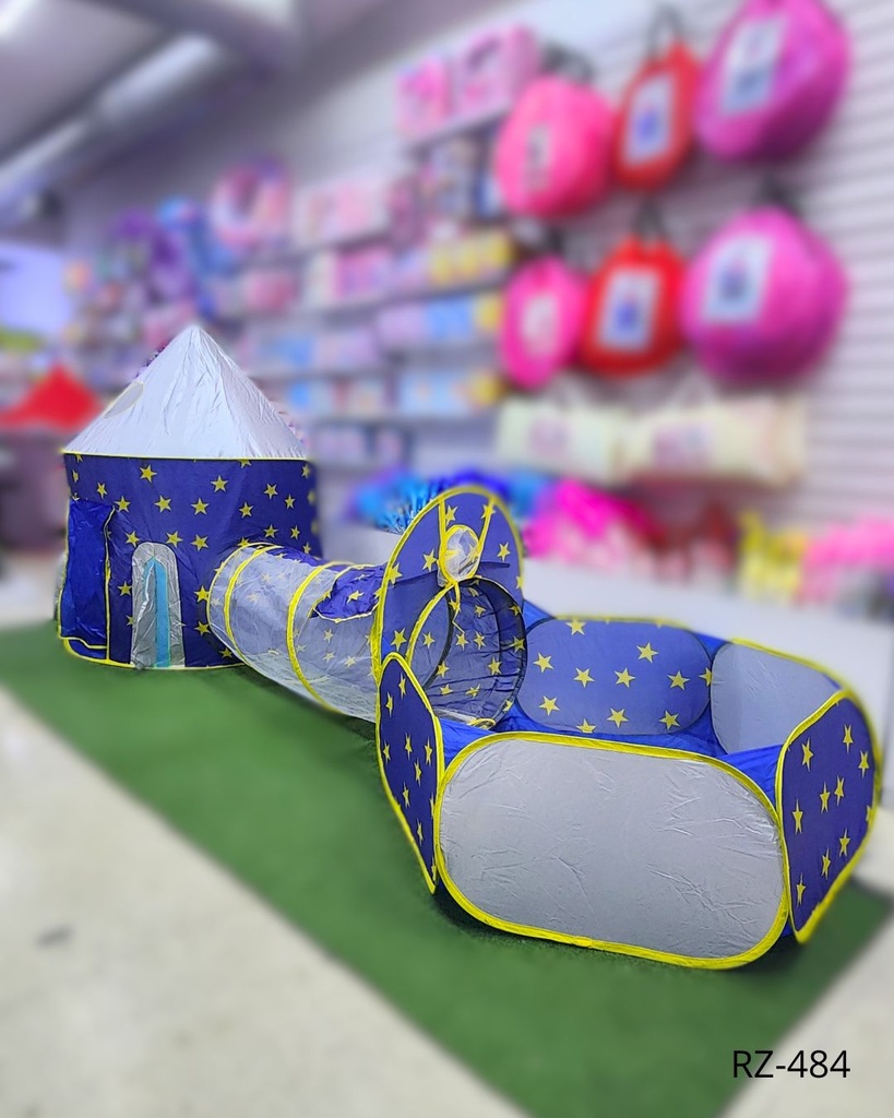 CARPAS 3EN1 SET CASTILLO TUNEL Y PISCINA (300X135 CM)