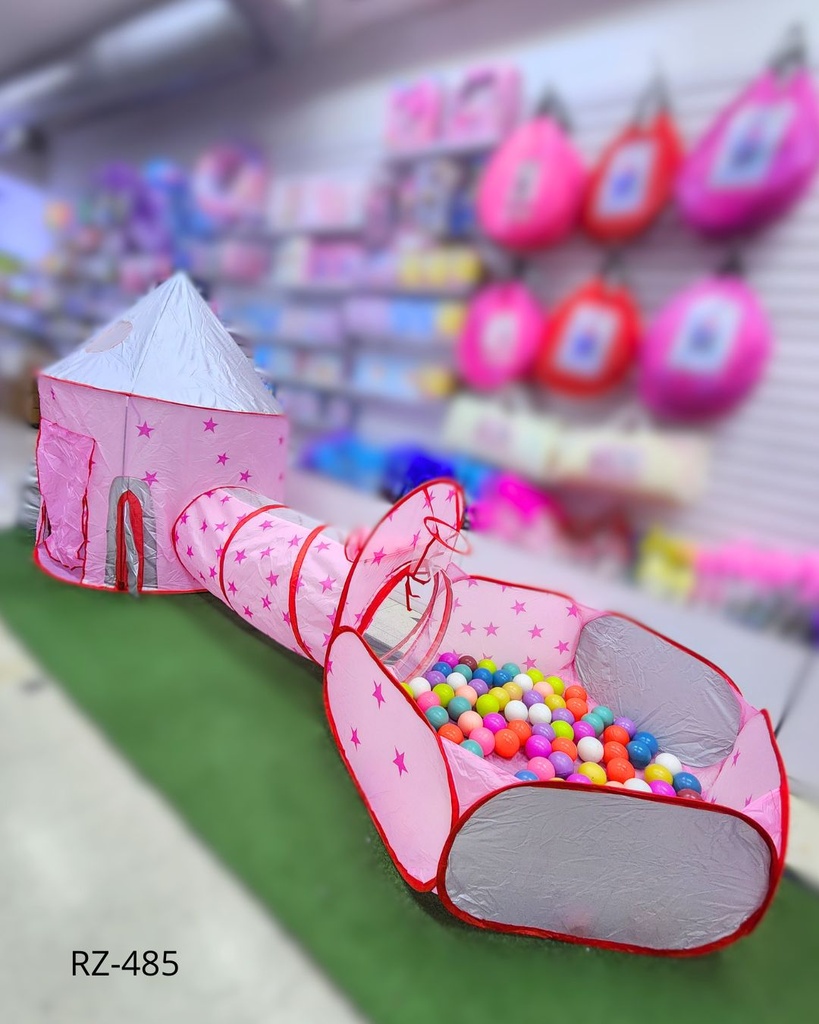 CARPAS 3EN1 SET CASTILLO TUNEL Y PISCINA (300X135 CM)