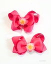 GANCHOS LAZOS FLOR POR PARES (10CM)