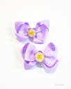 GANCHOS LAZOS PASTEL FLOR POR PARES (10CM)