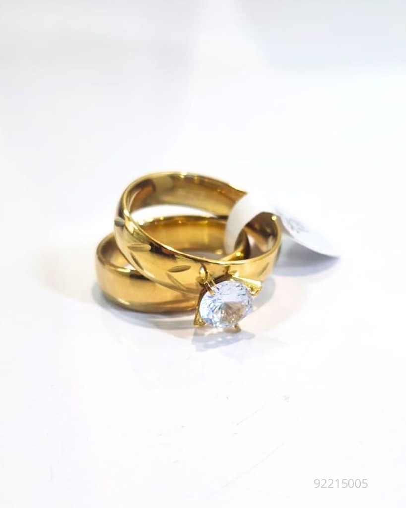 ANILLOS PIEDRA PAREJA (ACERO INOXIDABLE)