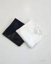 PAÑOLETAS DE SEDA BLANCA Y NEGRA