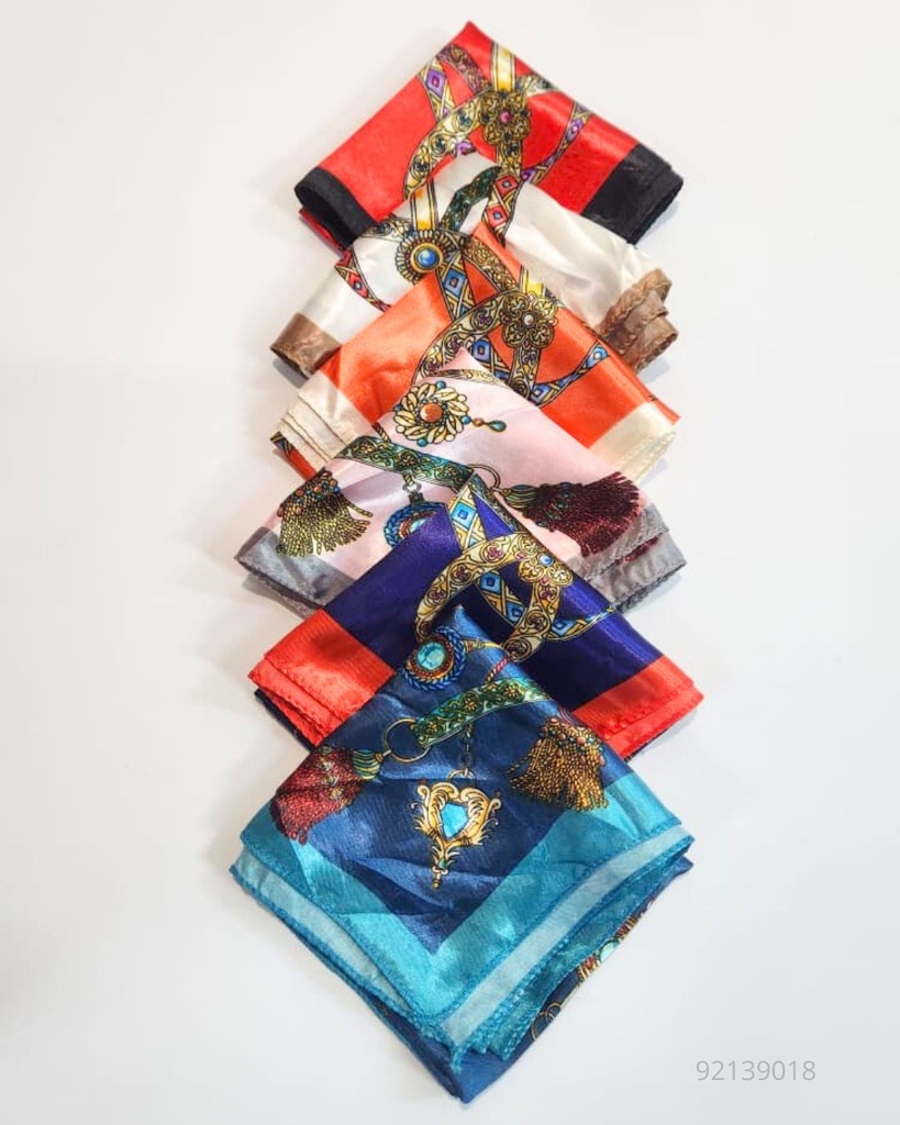 PAÑOLETAS SEDA ESTAMPADA X50