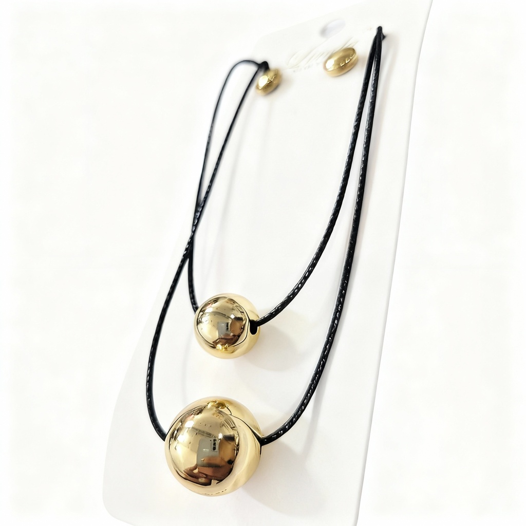 COLLAR CUERINA PERLA G/S X2