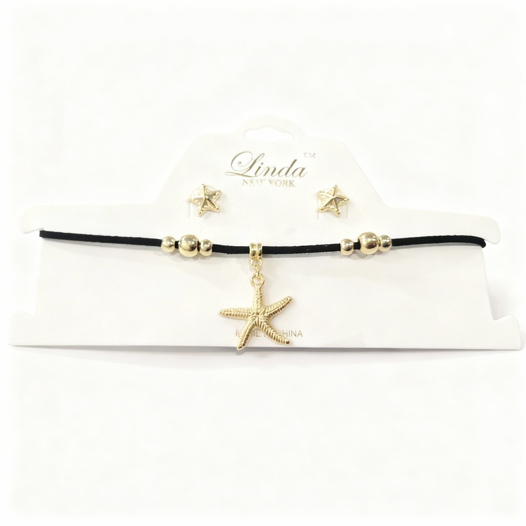 COLLAR CUERINA ESTRELLA X3