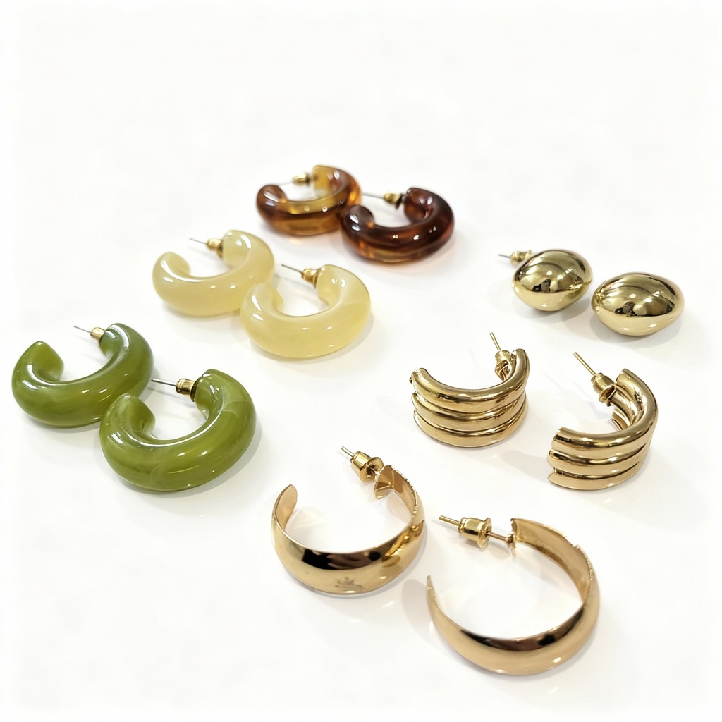 ARGOLLAS SET PEQUEÑAS COLORES DE 6