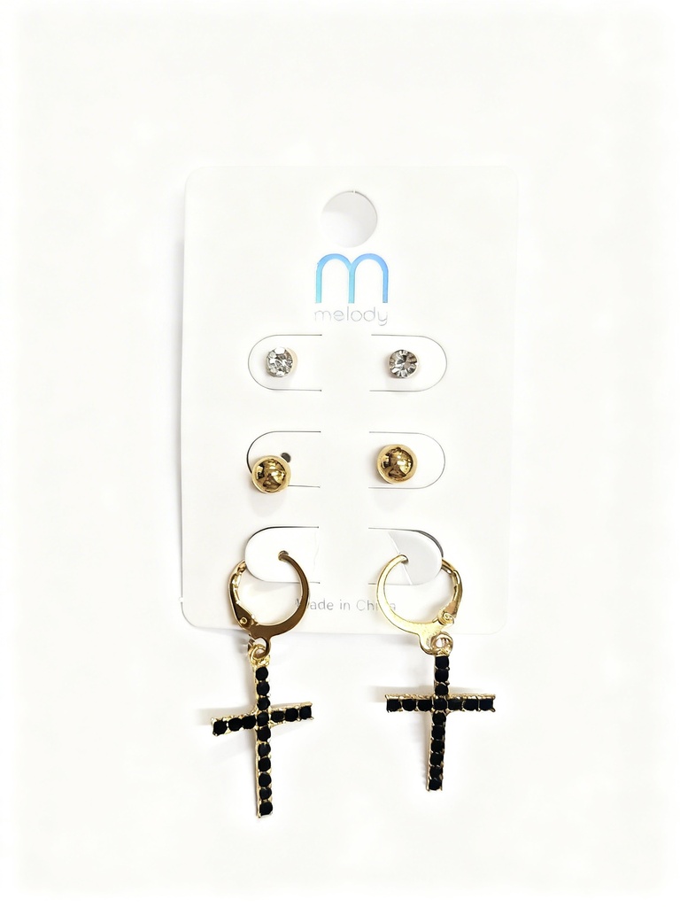 ZARCILLOS ARGOLLA TIPO CRUZ