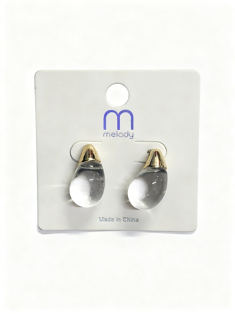 ZARCILLOS GOTA TRANSPARENTE