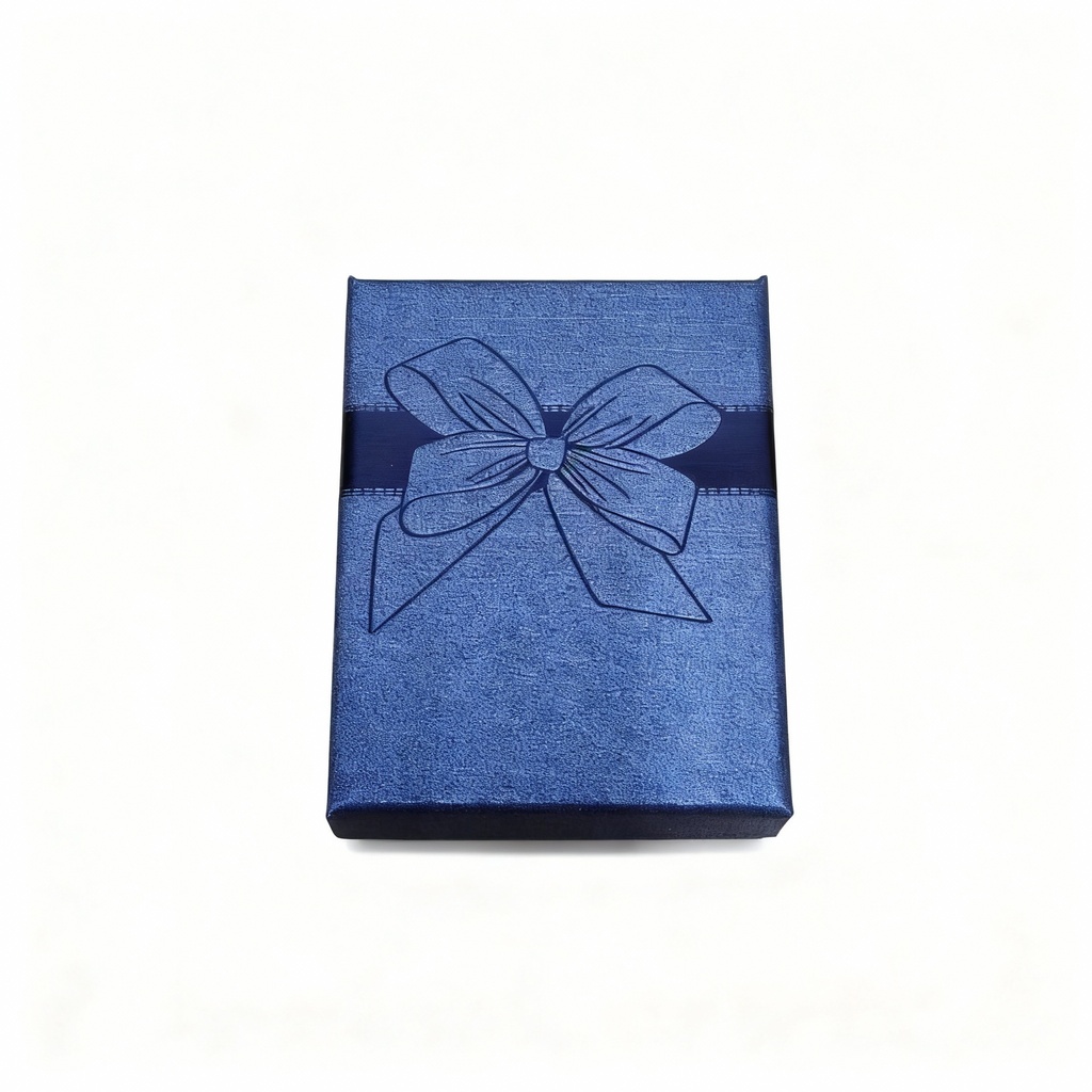 CAJA DE REGALO CUADRADA NEGRA LAZO