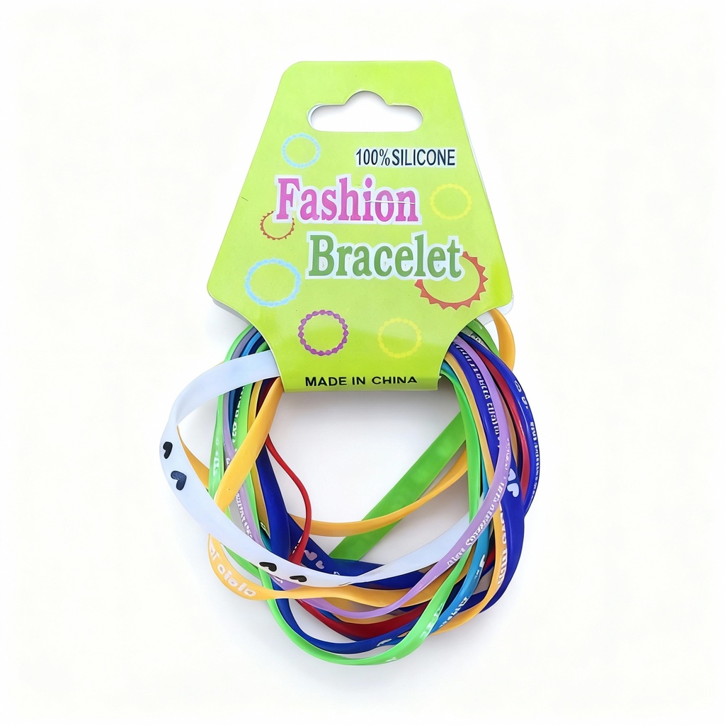 PULSERAS DE GOMA COLORES NEON