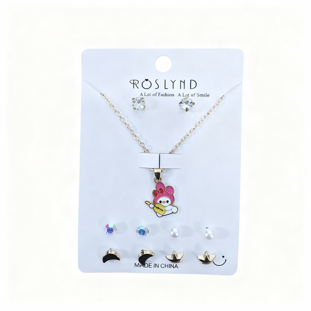 SET COLLAR Y TOPITOS NIÑA SANRIO