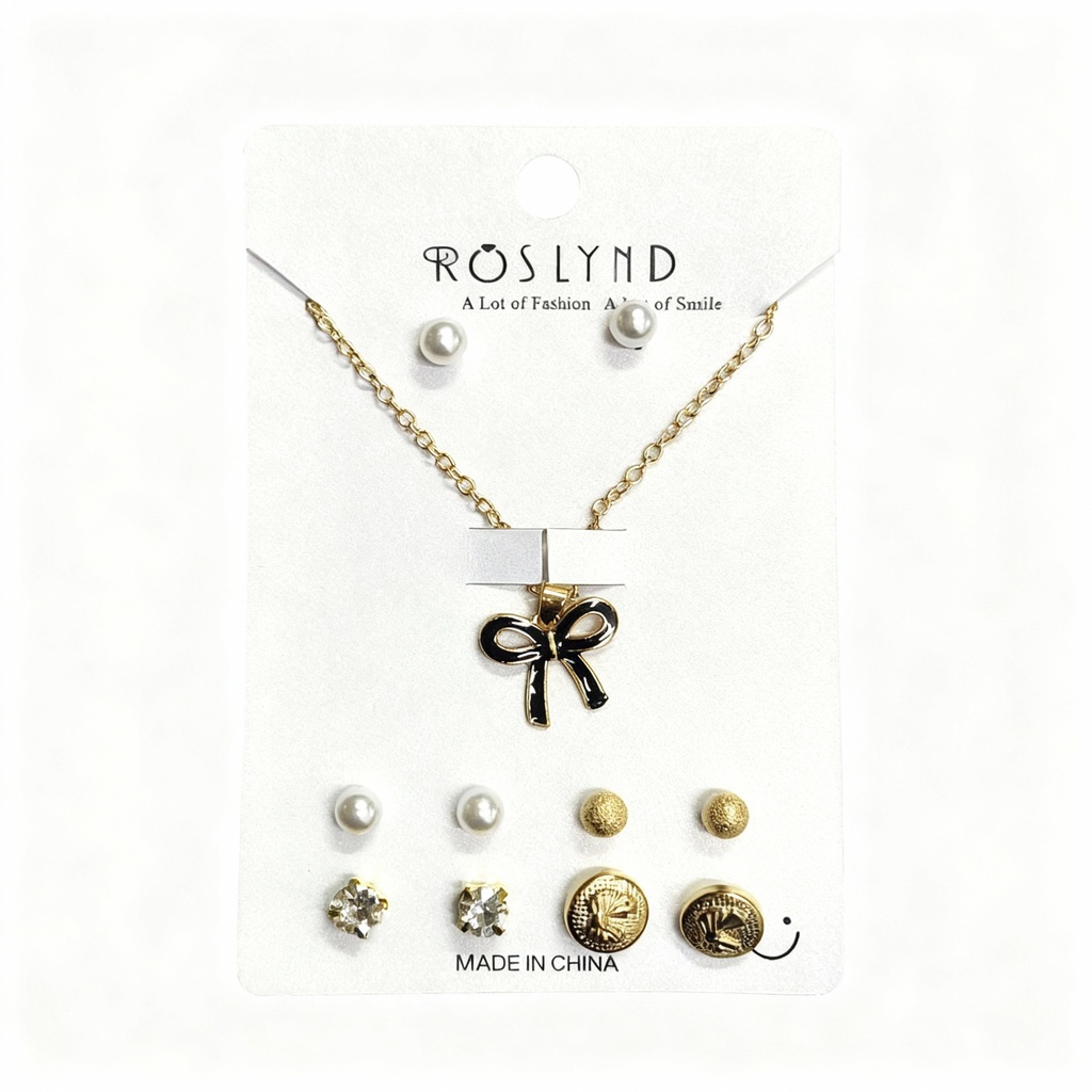 SET COLLAR Y TOPITOS NIÑA LAZO