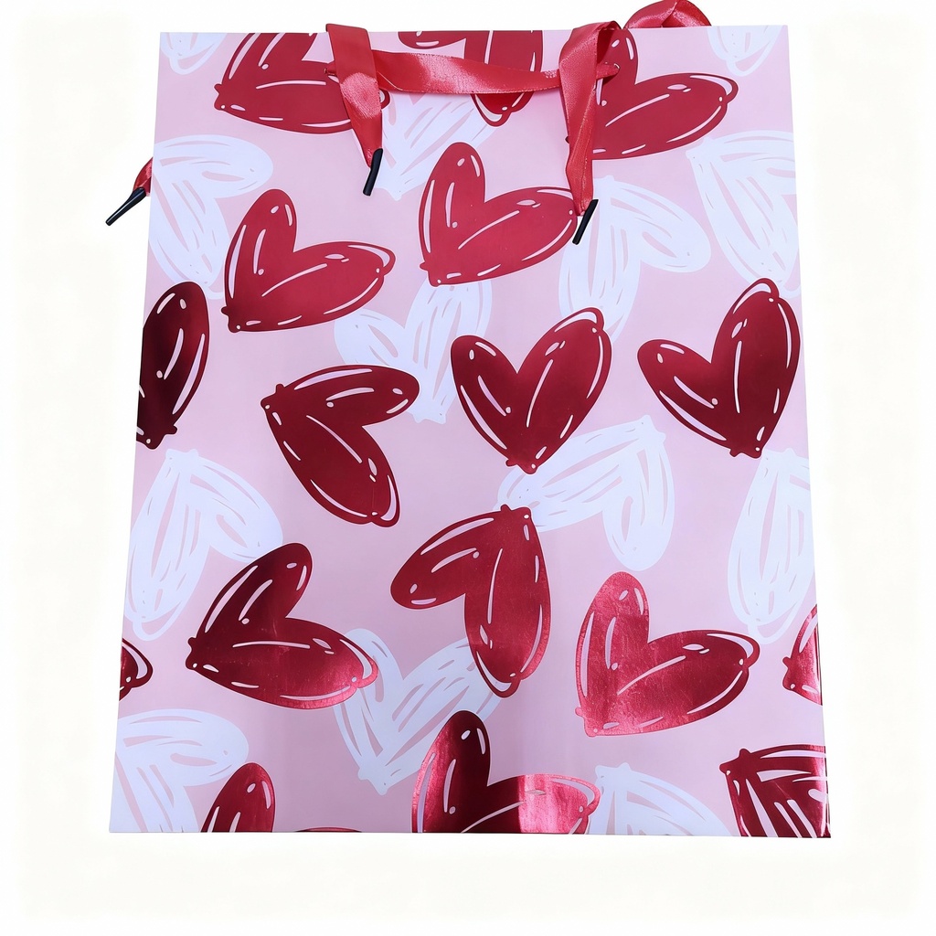 BOLSA DE REGALO GRANDE CORAZONES