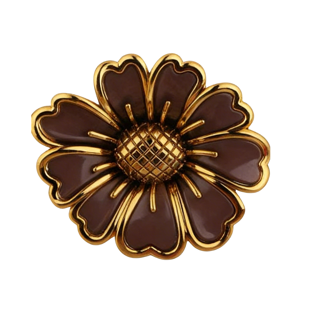 GANCHETA FLOR CON DORADO