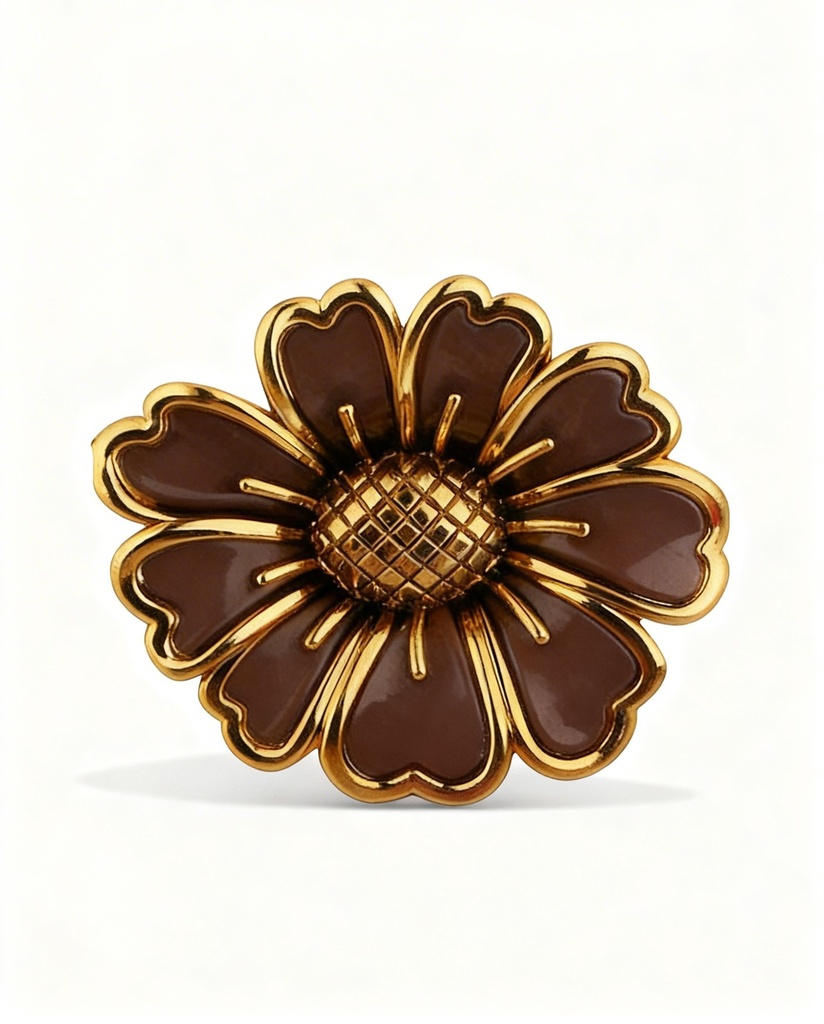 GANCHETA FLOR CON DORADO