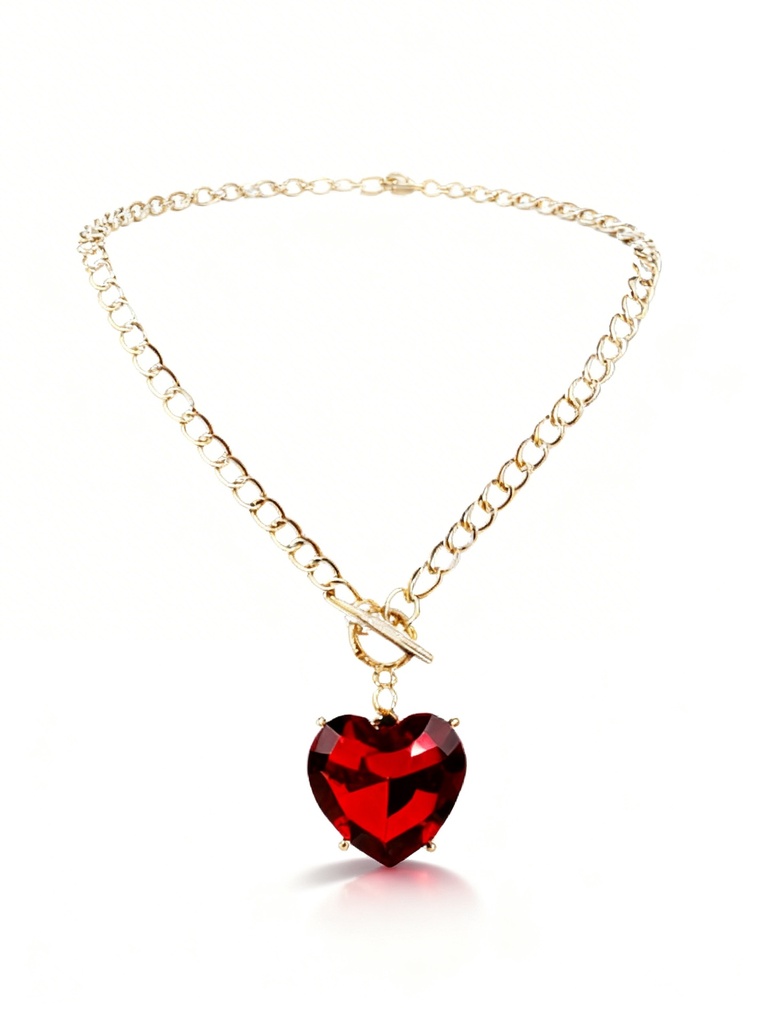 COLLAR CORAZON ROJO