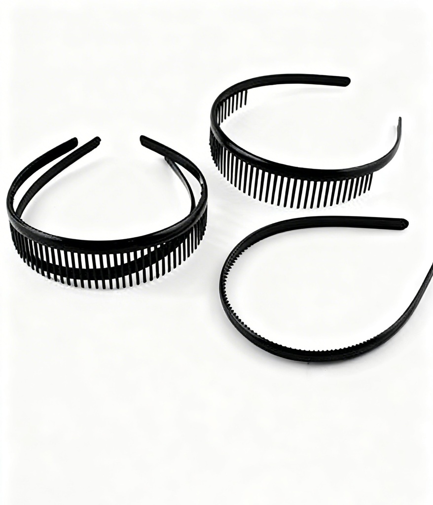 CINTILLO NEGRO TIPO PEINETA X2 