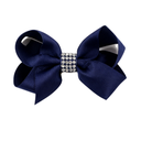 SET GANCHO LAZO  AZUL MARINO CON BRILLO X4