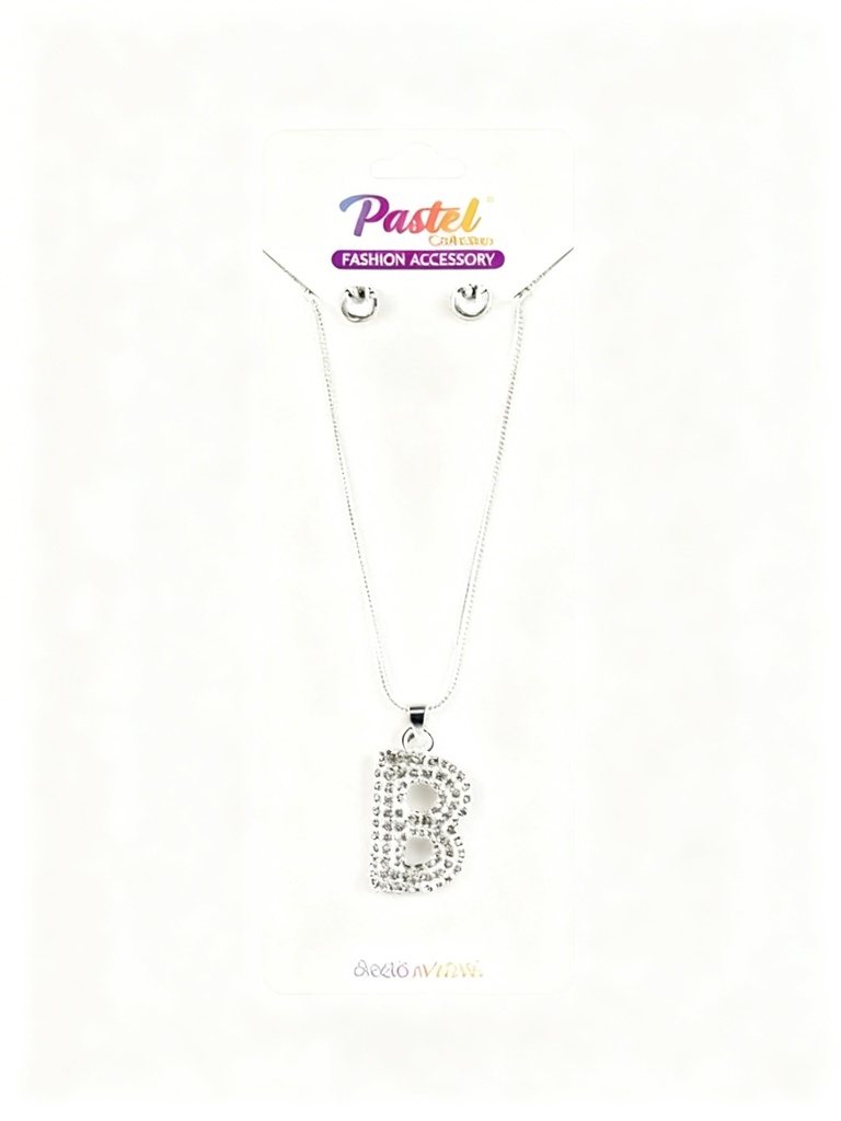 COLLAR LETRAS BRILLANTE PLATEADO