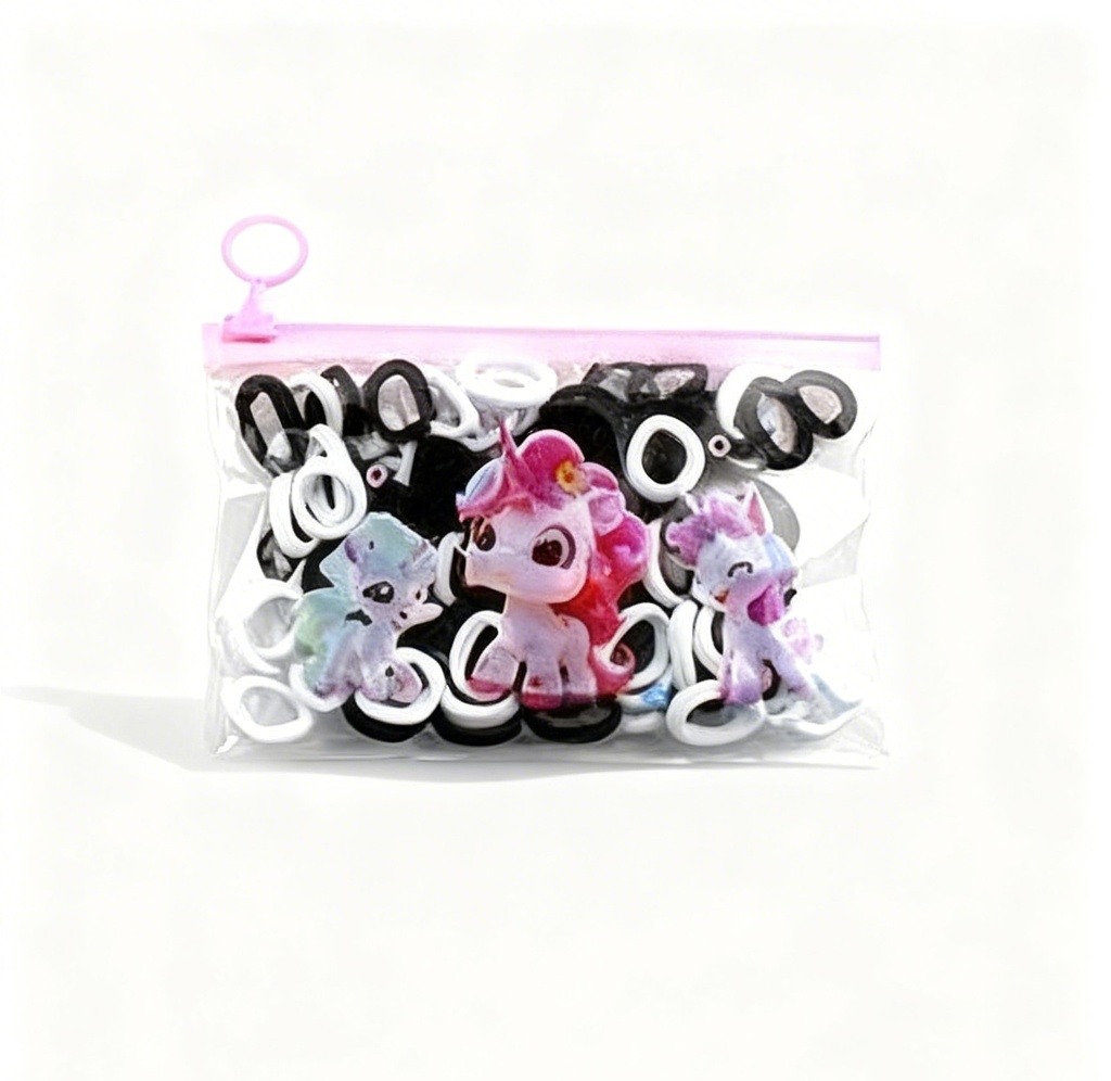 COLA LYCRA BLANCA NEGRA PAQUETE X120 