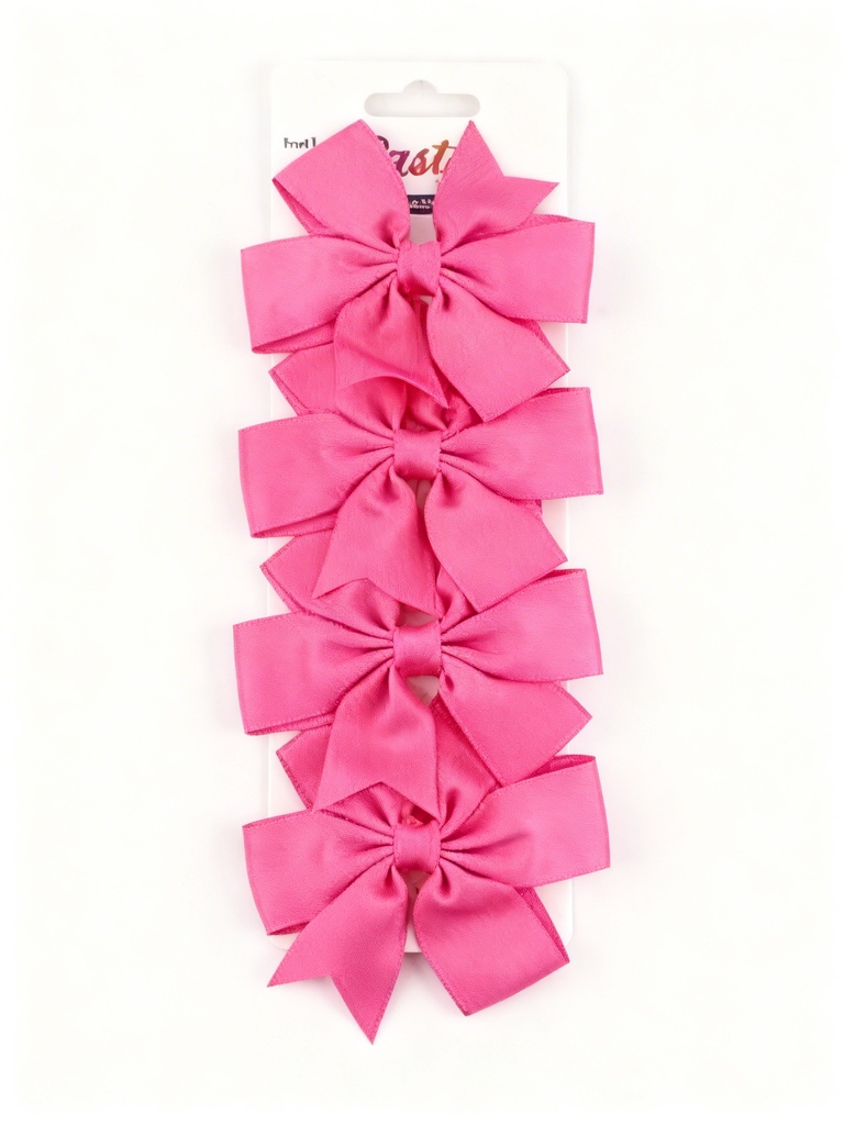 SET GANCHO LAZO COLOR ROSADO  X 4