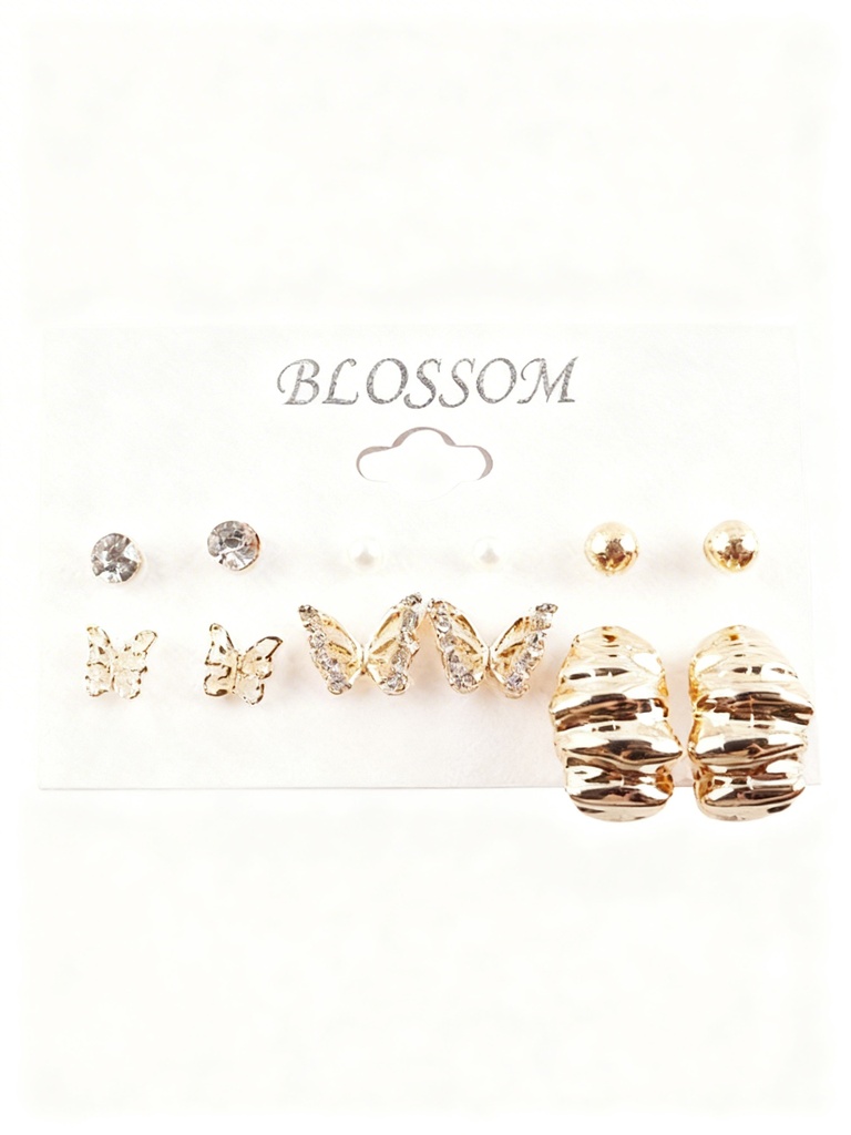 SET TOPITO MARIPOSA  ARGOLLA X6