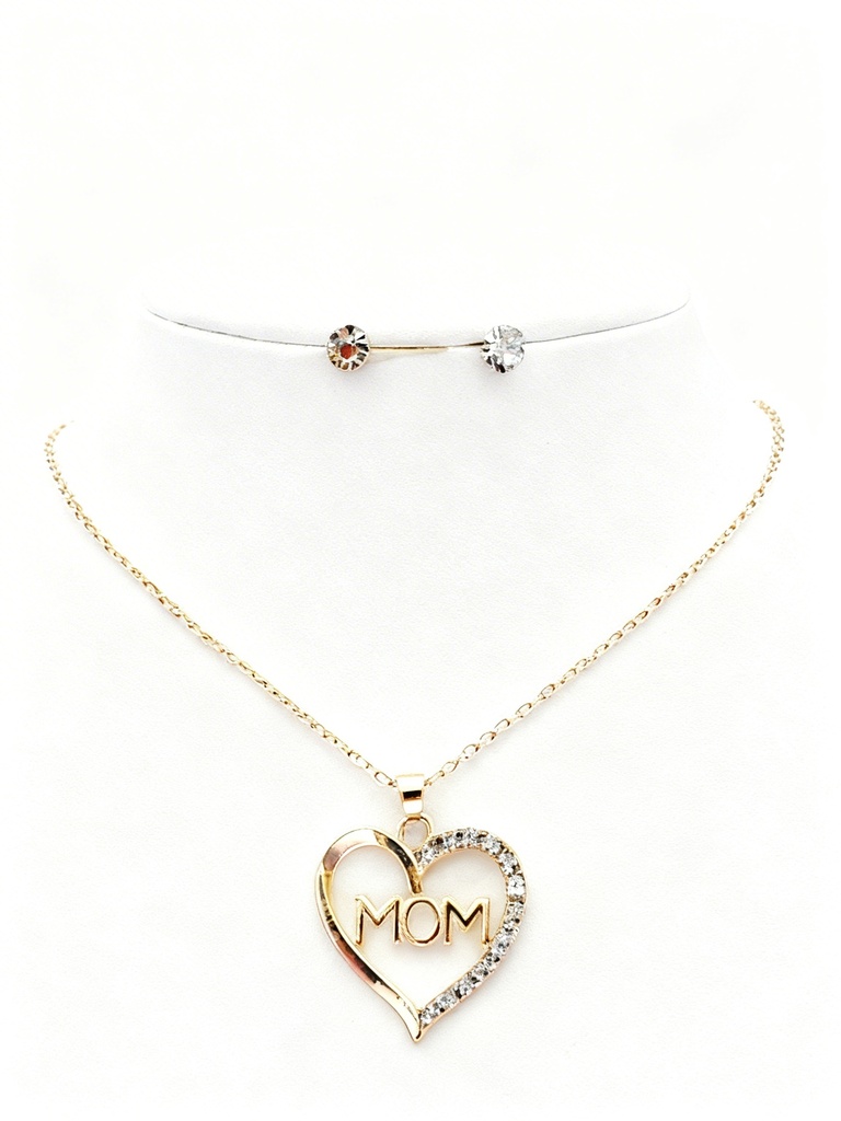 COLLAR CADENA CORAZON MOM