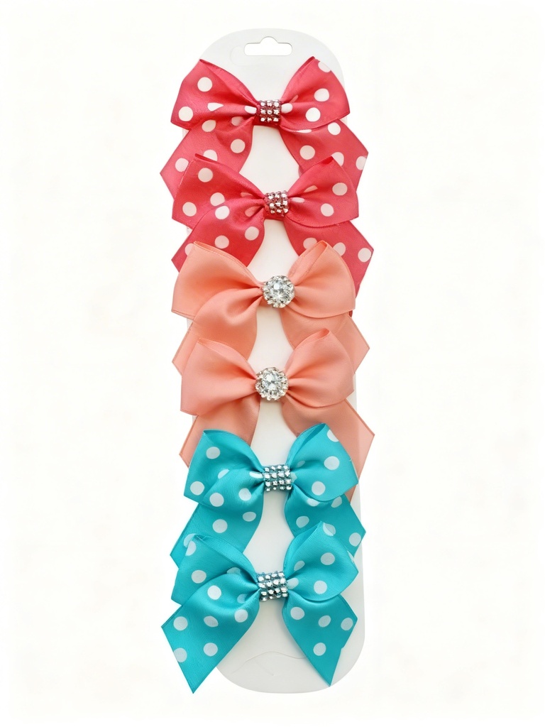 SET GANCHO LAZO LUNARES CON BRILLO